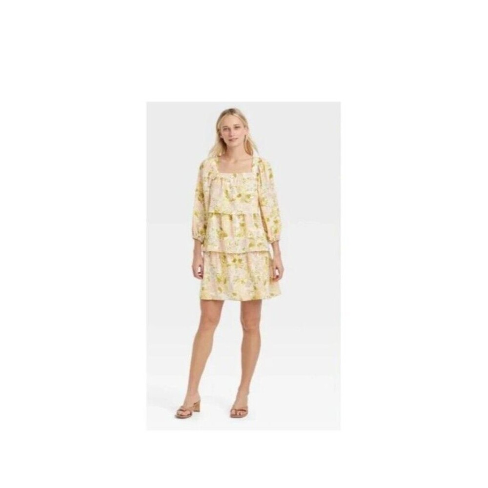 Who What Wear Dress Womens Medium Tiered Floral Cottagecore Fairy Vacation‎ - Picture 16 of 16